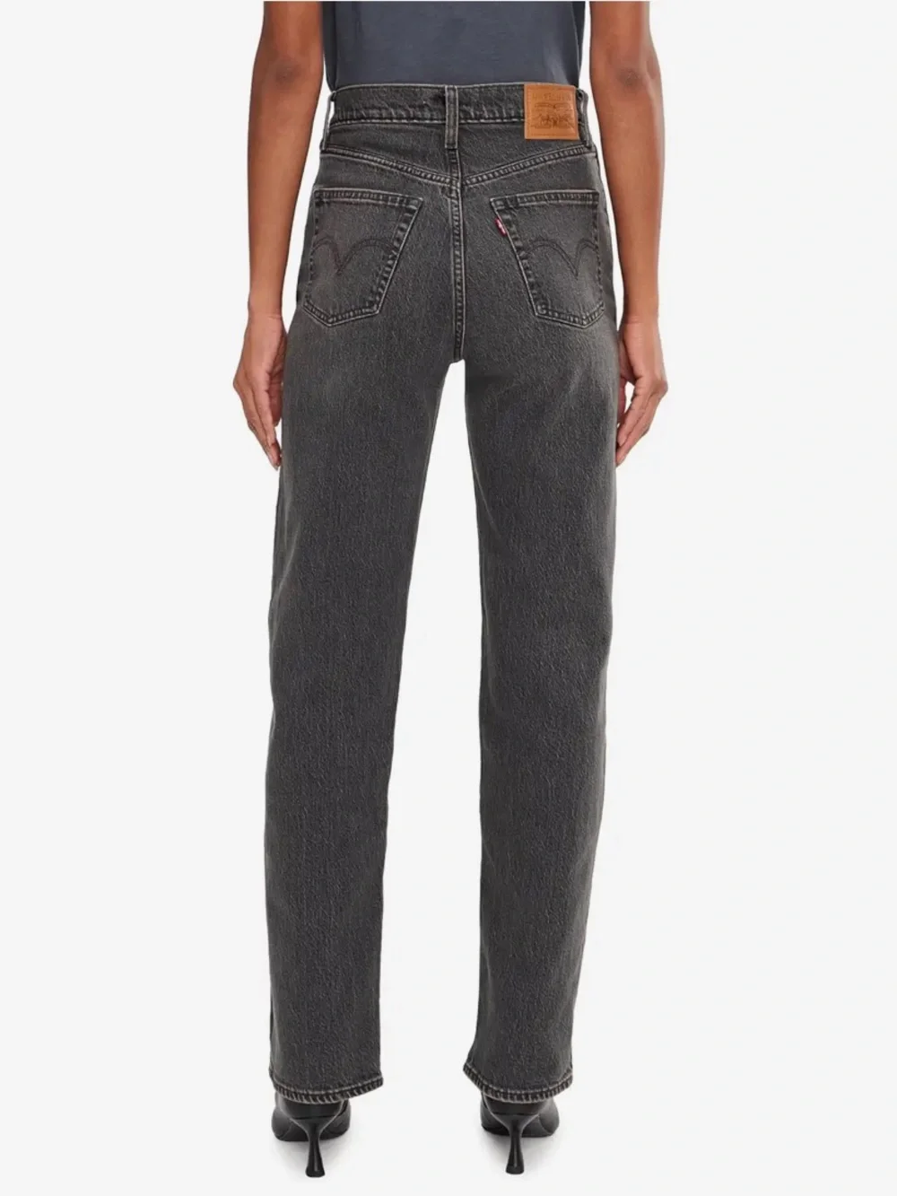 Levi's Premium‎ Ribcage Straight Ankle Women’s Washed Black Straight Jeans Sz 30